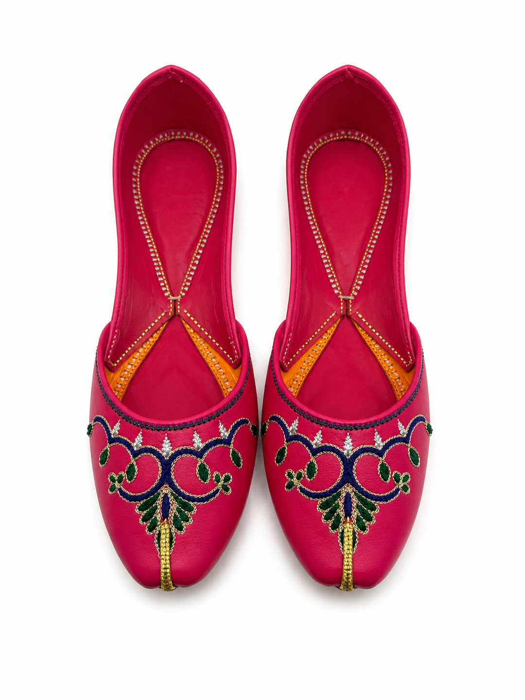 Hot Pink Navy Blue Vine Jutti – Ladies Premium Flat