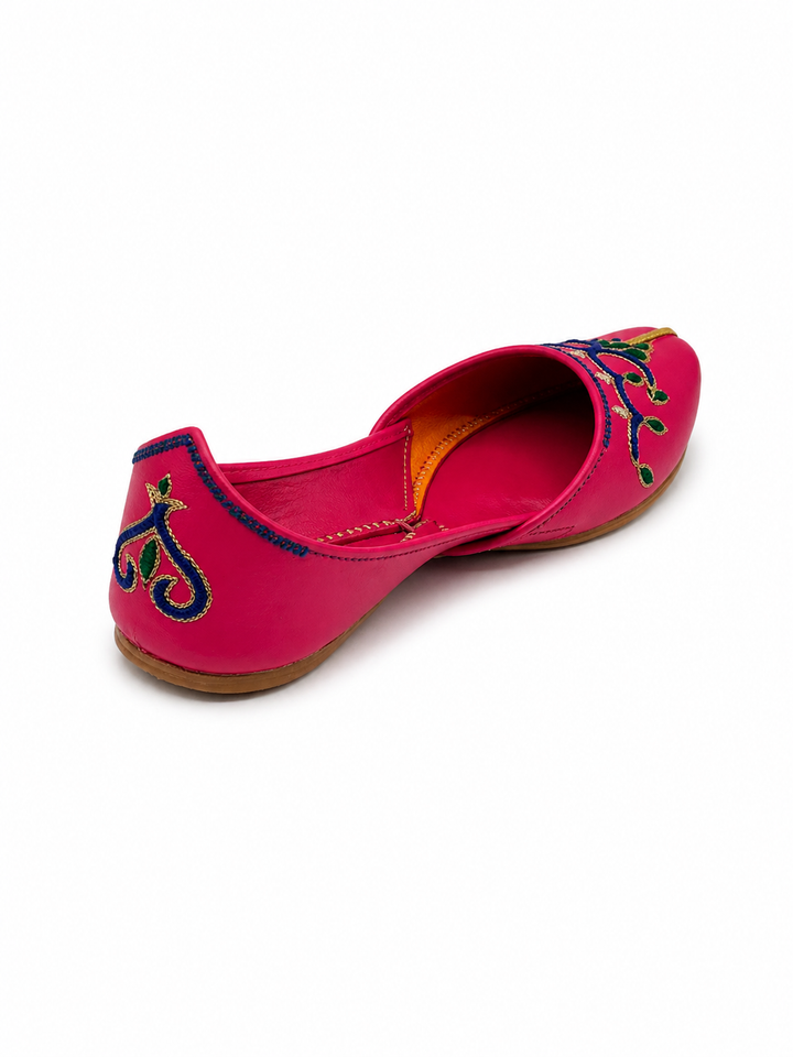 Hot Pink Navy Blue Vine Jutti – Ladies Premium Flat
