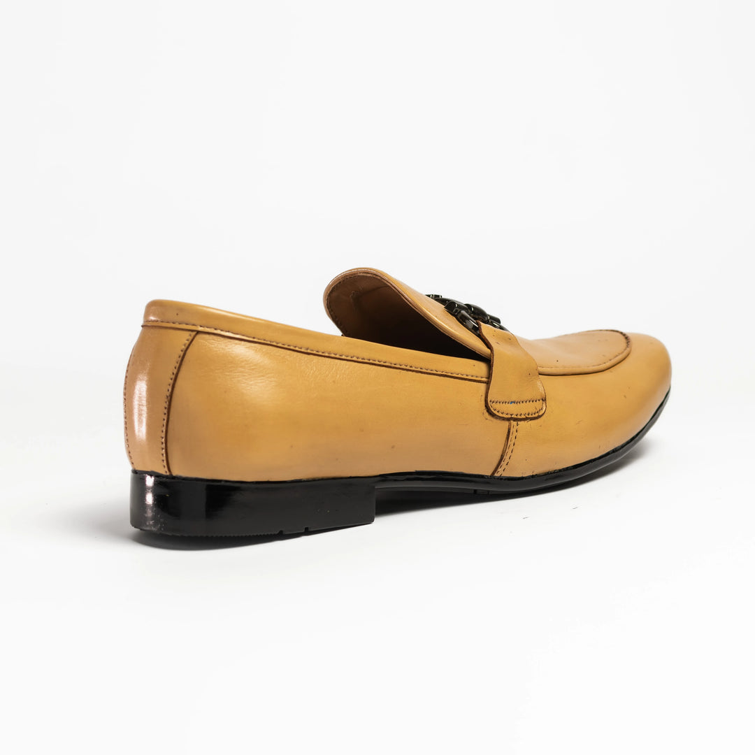 Men's Camel Leather Horsebit Loafers